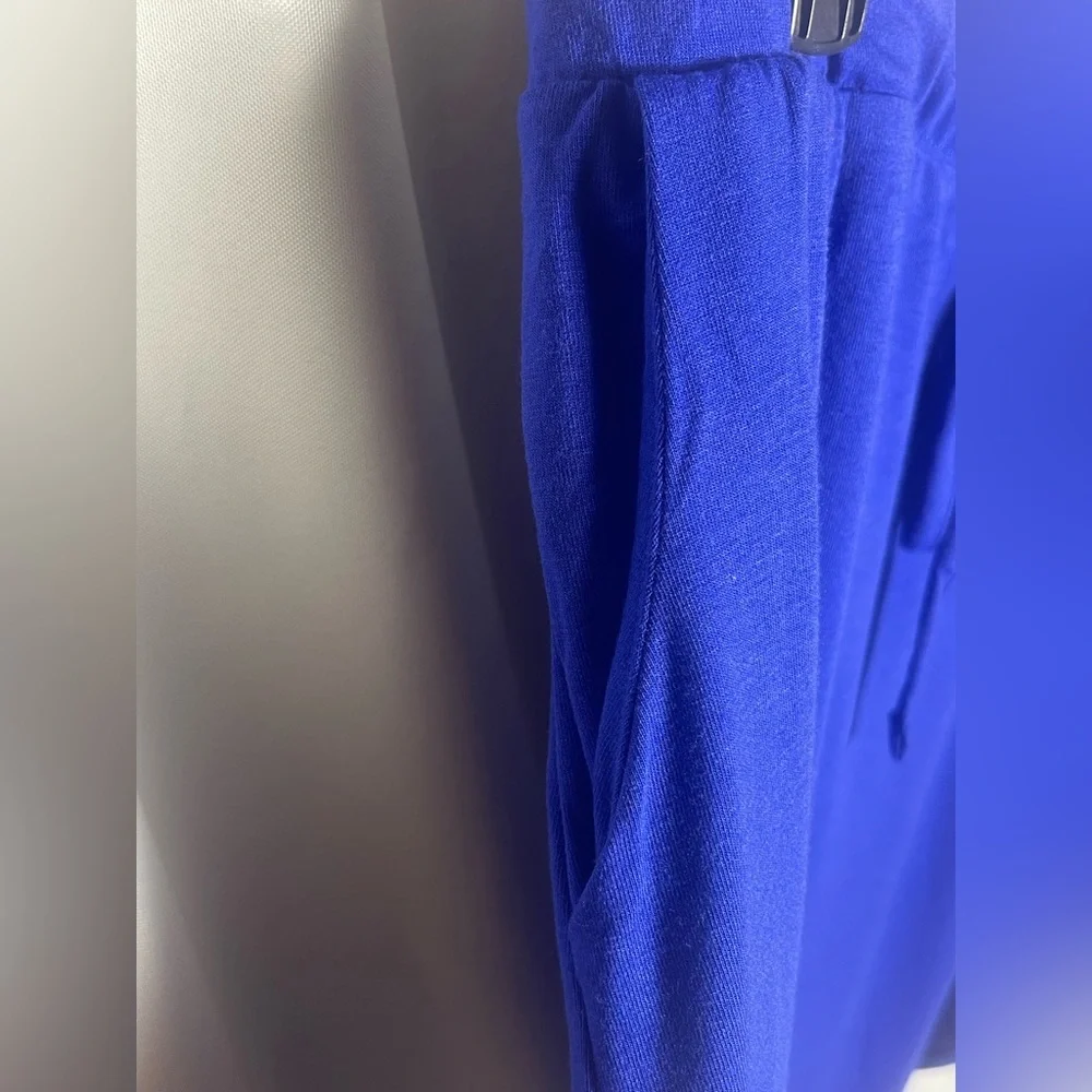 Zenana Women's Plus Size 3XL Blue Skirt Drawstring Pockets Tulip Hem NWT - Picture 3 of 9